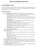 NYS Global History Regents Review Sheet New Framework