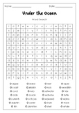 Under the Sea Word Search Word Search Worksheet Activity