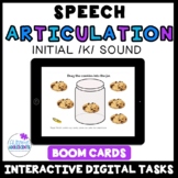 Speech Articulation Initial /K/- BOOM DIGITAL TASK CARDS
