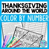 Thanksgiving Around the World Color by Number, Reading Passage and Text Marking