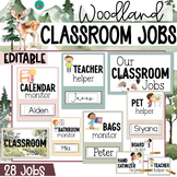 Woodland Classroom Jobs | EDITABLE | Woodland Classroom Decor
