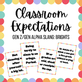 Classroom Expectations: Gen Z/Gen Alpha Slang - BRIGHTS