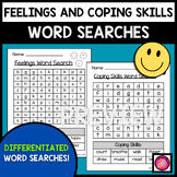Feelings and Coping Skills Word Searches | Autism | Social Skills | No Prep