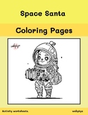 72 Space,  Santa Claus in a futuristic spacchrismas coloring page