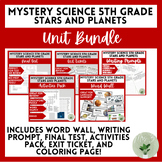 Mystery Science Stars and Planets BUNDLE word wall, test, exit tickets, prompts