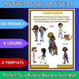 SEL in PE Poster for a Gym Bulletin Board- "Compassion"- Diversity and Inclusion