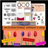International Women's Day Bundle: Icebreakers, Poster, Quiz, Mad Libs