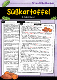 Su??kartoffel - LÂ¨Â¹ckentext mit L?sung - Obst & GemÂ¨Â¹se (Deutsch)