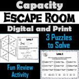 Converting Customary Units of Capacity Escape Room: Ounce Cup Pint Quart Gallon