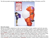 WALL-E, The Lion King (1994), AND Big Hero 6 Movie Study Guides and Answer Keys