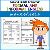 Informal and Formal English Worksheets Second Grade Grammar No Prep Printables