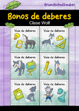 Bonos de deberes - Wolf para la clase de lobos (Espa?ol)