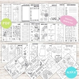 Mothers Day Games Coloring activities pages All About My Mom Cards words search