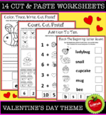 Valentine's Day Cut And Paste Worksheets