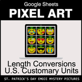 St. Patrick's Day Emoji: Length Conversions: U.S. Customary Units - Pixel Art