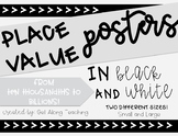 Place Value Posters Black and White