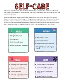 Self-care worksheet
