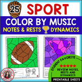 Music Coloring Pages - Music Theory Notes, Rests and Dynamics - Elementary Music