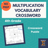 4th-Grade Multiplication Vocabulary Crossword - 15 Key Terms