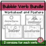 Bubble Verb Worksheet and Poster Bundle