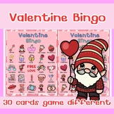 Valentines Day Activity Bingo Game 30 Different Bingo Cards Hearts holiday funny