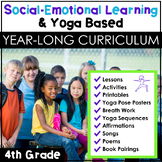 4th Grade YEAR-LONG Social-Emotional Learning Curriculum | SEL & Yoga