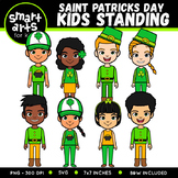 Saint Patrick's Day Kids Standing Clip Art