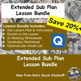 Economic Models Extended Sub Plan Lesson Bundle EDITABLE