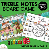 Treble Clef Notes Elementary Board Game - Elementary Music Centers