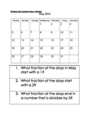Working with Fractions Using a Calendar