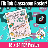 Demure Poster | Teacher Poster |Tik Tok Trends | Viral Classroom Management