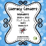 Literacy Centers for Wonders Third Grade 2020 & 2023 Unit 3 Weeks 3 & 4