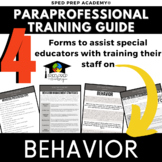 Training for Paraprofessionals-Behavior, Special Education