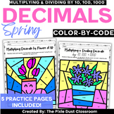 Multiply Decimals by Powers of Ten 5th Grade Coloring Pages Spring Math Coloring
