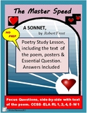 THE MASTER SPEED  by Robert Frost - Sonnet Study and Posters