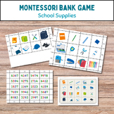 Montessori Bank Game: School Supplies