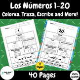 Los NÂ¨Â²meros 1-20 Worksheets | Colorea, Traza, Escribe, Antes y DespuÂ¨Â¦s and More!