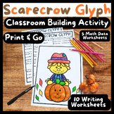 Scarecrow Fall Glyph Craft | Seasonal Writing & October Math Data Activity