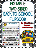 Back To School & Meet The Teacher Editable Two Sided Flipbook