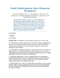 Kindergarten Open Response Writing Practice: Capitalization,  & Spelling