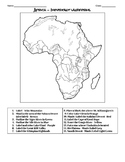 Africa Landforms Map