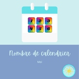 Calendar numbers- Nombre de calendrier (arc-en-ciel)