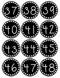 Smaller Polka Dot Number Labels 37-100
