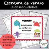 Summer Themed Writing Craftivity in Spanish