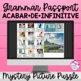 Acabar de Infinitive Grammar Passport Mystery Picture Puzzle for Google Sheets