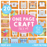 Animal Crafts and Writing Pages | One Page Scissor Skills Crafts