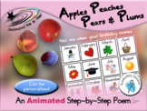 Apples Peaches Pears & Plums - Animated Step-by-Step Poem - SymbolStix