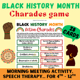 Black history month Charades morning work speaking skill activity middle school