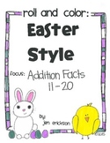 Roll & Color EASTER STYLE: Addition Facts 11-20