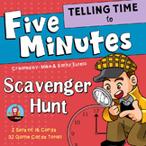 Telling Time to the Nearest 5 Minutes Scavenger Hunt: Analog and Digital Clocks
